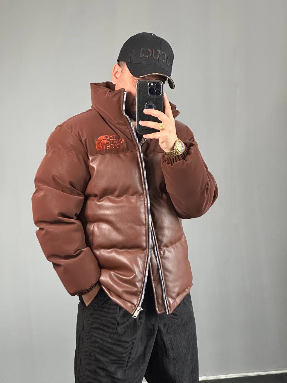 کاپشن NORTH FACE قهوه ای